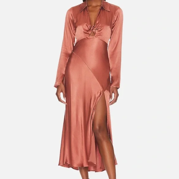 golda dress astr the label Blythe Metallic Plisse Midi Dress